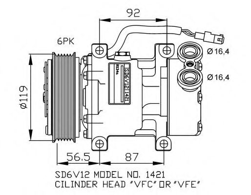 32244G NRF Compressor, air conditioning