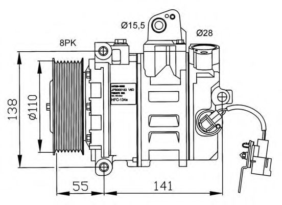 32246G NRF Compressor, air conditioning