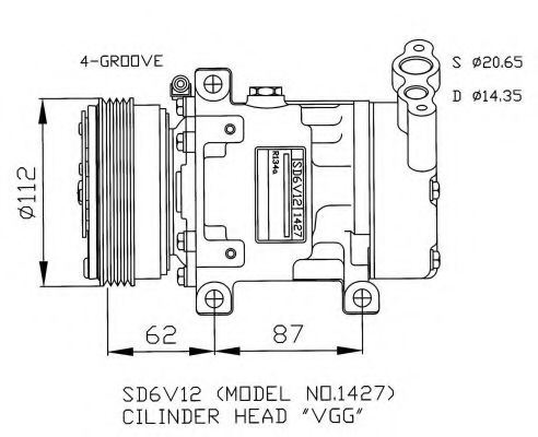 32253G NRF Compressor, air conditioning