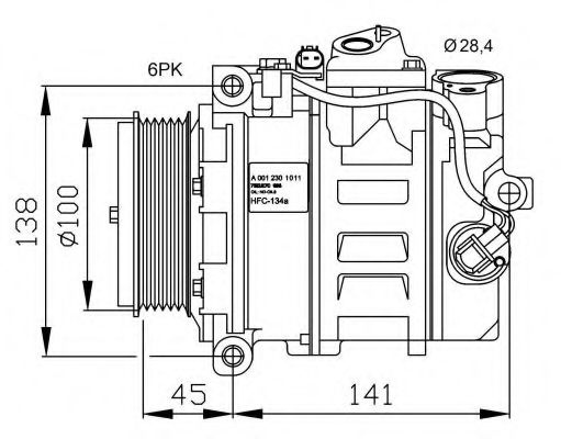 32256G NRF Compressor, air conditioning