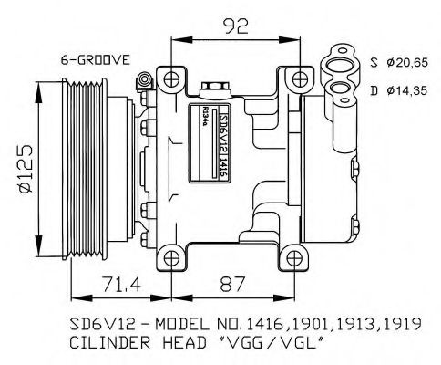 32259G NRF Compressor, air conditioning