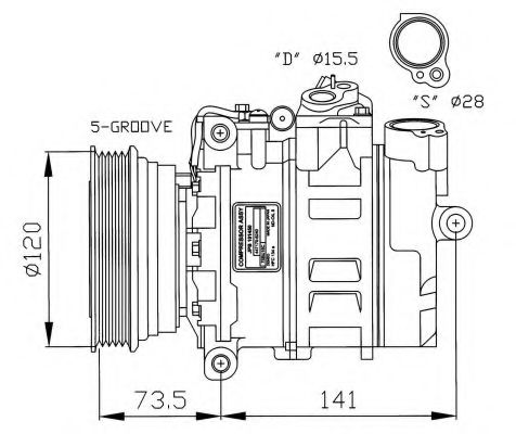 32261G NRF Compressor, air conditioning