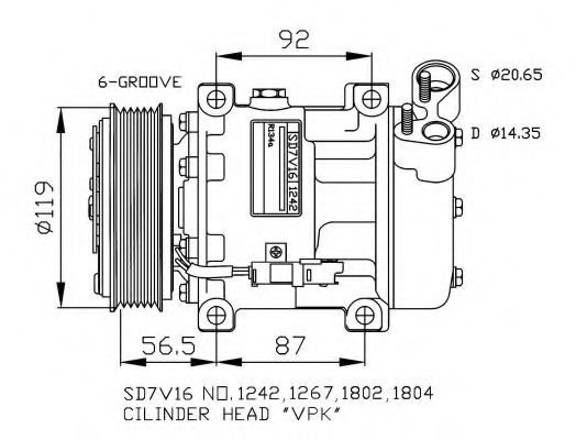 32270G NRF Compressor, air conditioning