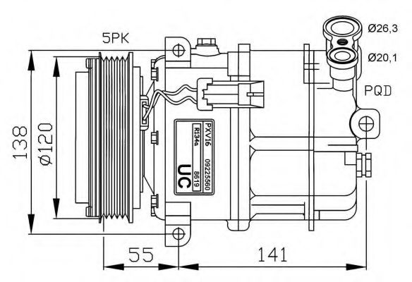 32313G NRF Compressor, air conditioning