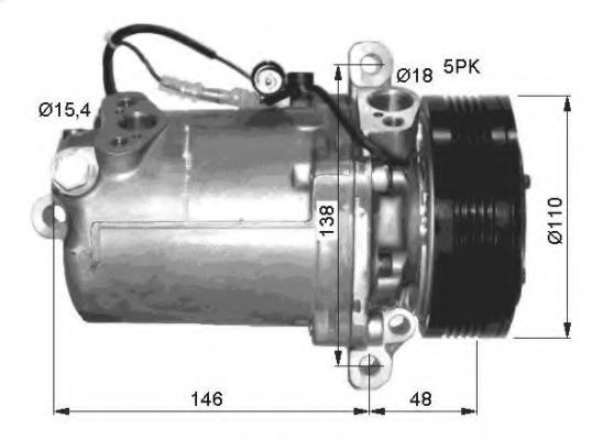 32414G NRF Air Conditioning Compressor, air conditioning