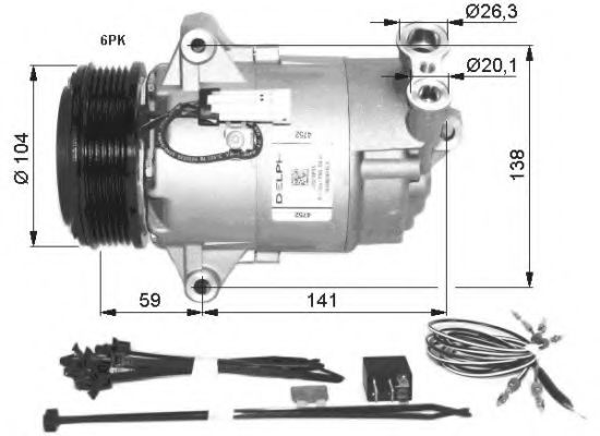 32427G NRF Air Conditioning Compressor, air conditioning