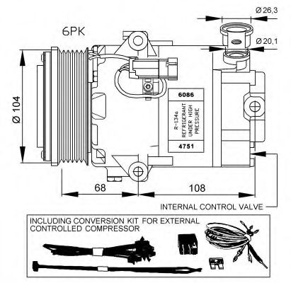 32428G NRF Compressor, air conditioning