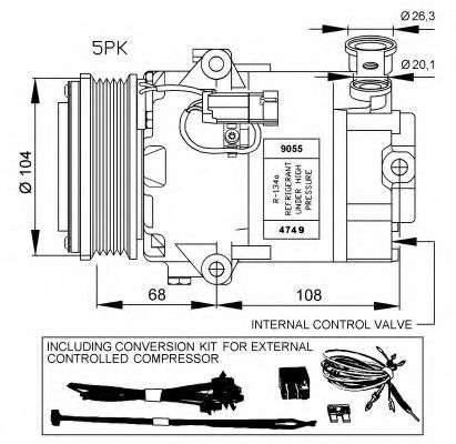 32429G NRF Air Conditioning Compressor, air conditioning