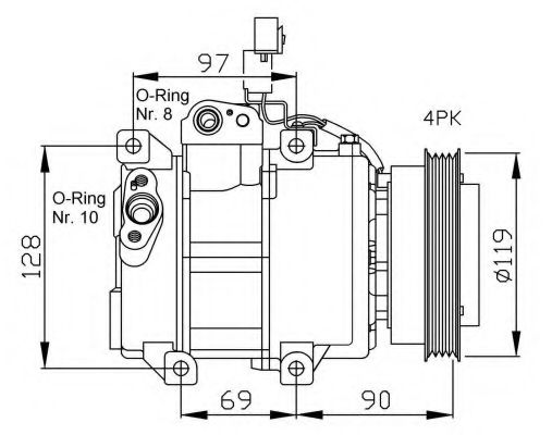 32441G NRF Compressor, air conditioning