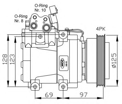 32445G NRF Compressor, air conditioning