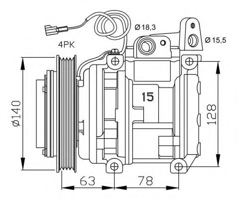 32450G NRF Compressor, air conditioning