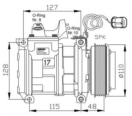 32464G NRF Compressor, air conditioning