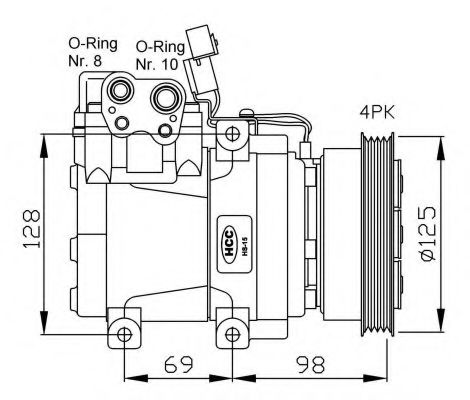 32471G NRF Compressor, air conditioning