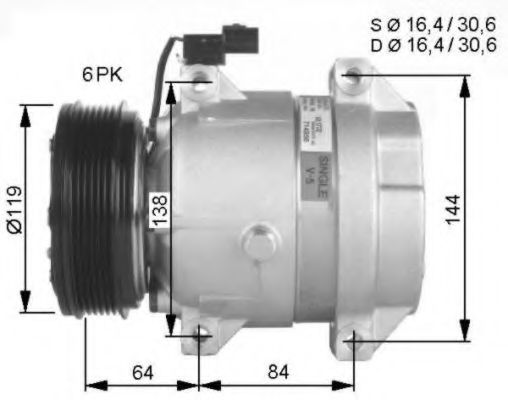 32483G NRF Air Conditioning Compressor, air conditioning