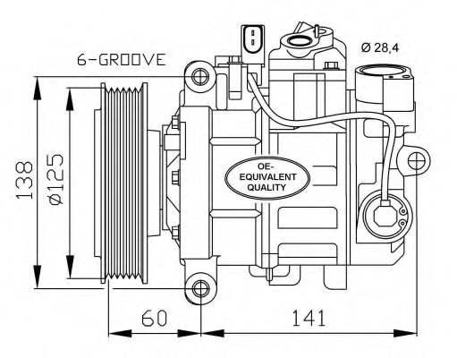 32512 NRF Compressor, air conditioning