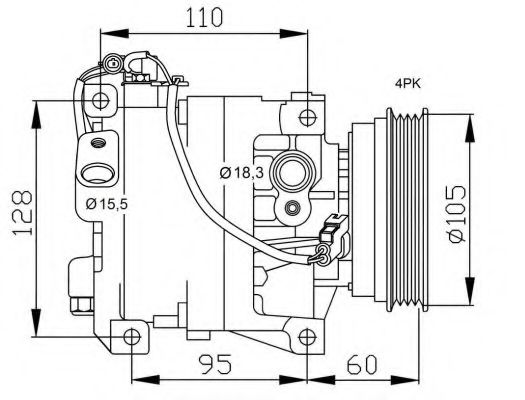 32551G NRF Compressor, air conditioning