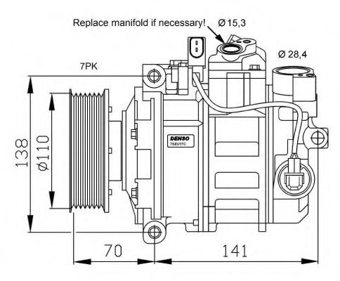 32613G NRF Compressor, air conditioning