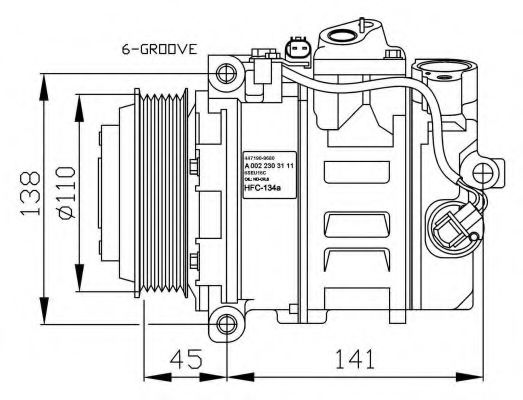 32674G NRF Compressor, air conditioning