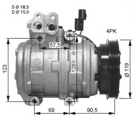 32679G NRF Air Conditioning Compressor, air conditioning
