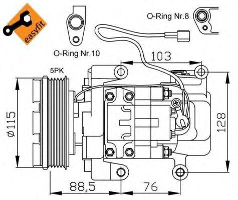 32681G NRF Compressor, air conditioning