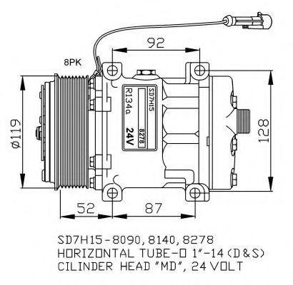 32702G NRF Compressor, air conditioning