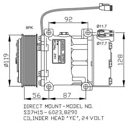 32703G NRF Compressor, air conditioning