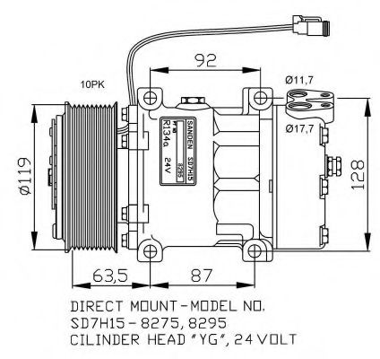 32705G NRF Compressor, air conditioning