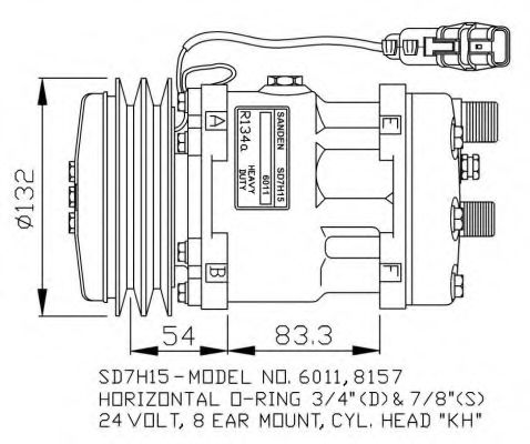 32708G NRF Compressor, air conditioning