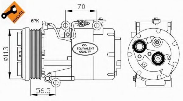 32722 NRF Cooling System Water Pump & Timing Belt Kit