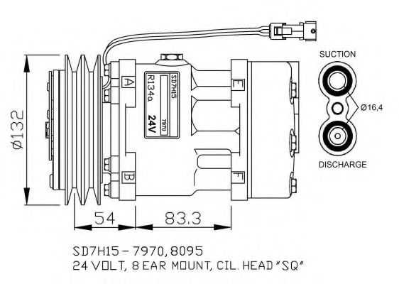 32730G NRF Compressor, air conditioning