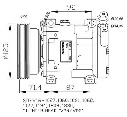 32742G NRF Compressor, air conditioning