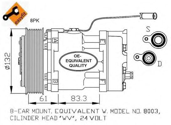32753 NRF Brake System Brake Pad Set, disc brake