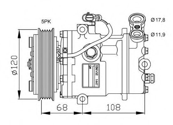 32775G NRF Compressor, air conditioning