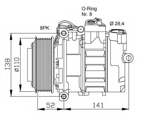 32778G NRF Compressor, air conditioning
