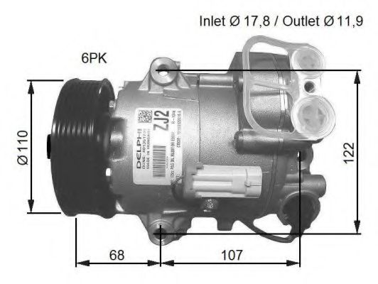 32781G NRF Air Conditioning Compressor, air conditioning