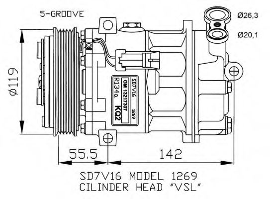 32818G NRF Compressor, air conditioning