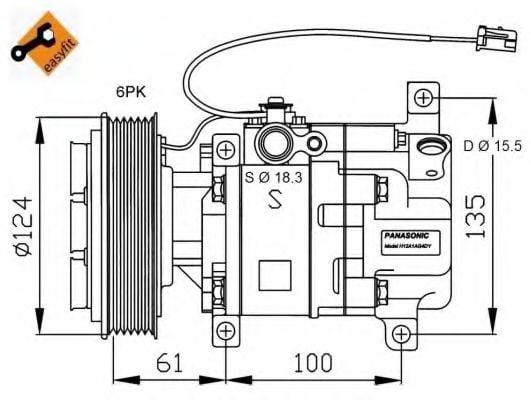 32820G NRF Compressor, air conditioning