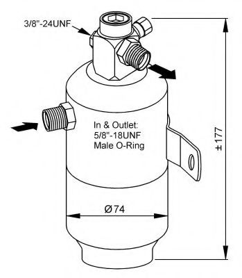 33170 NRF Deflection/Guide Pulley, v-ribbed belt