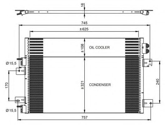 350031 NRF Condenser, air conditioning