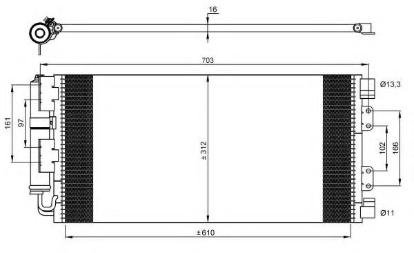35548 NRF Air Conditioning Condenser, air conditioning