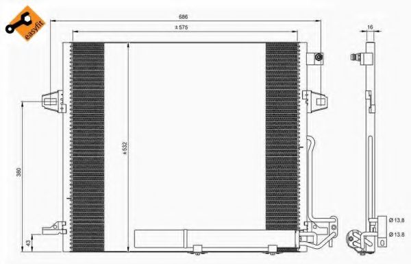 35618 NRF Air Conditioning Condenser, air conditioning
