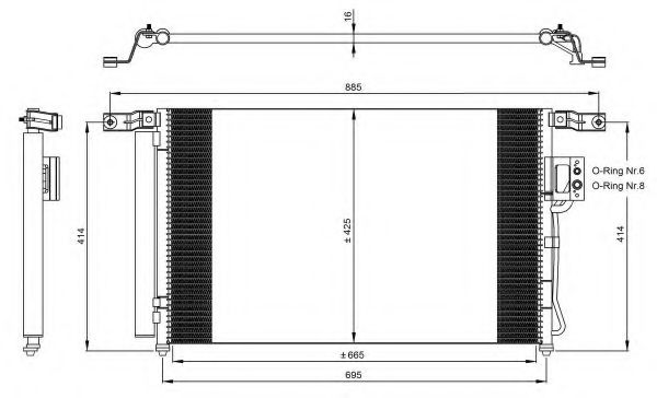 35965 NRF Air Conditioning Condenser, air conditioning