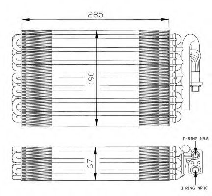 36026 NRF Evaporator, air conditioning