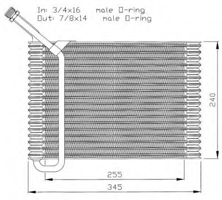 36041 NRF Evaporator, air conditioning