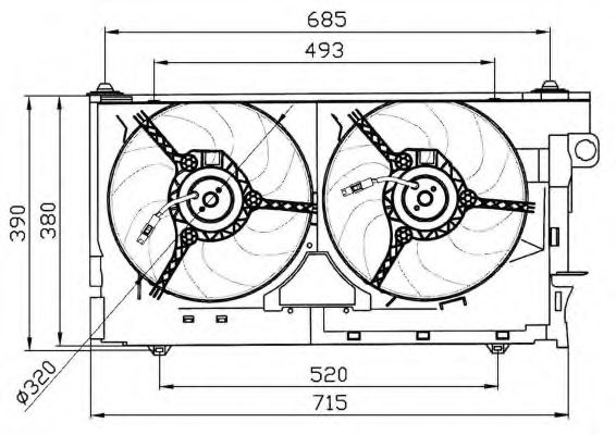 47030 NRF Fan, radiator