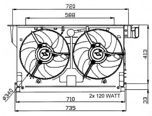47051 NRF Cooling System Fan, radiator