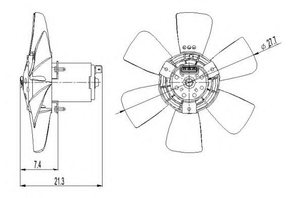 47391 NRF Cooling System Fan, radiator