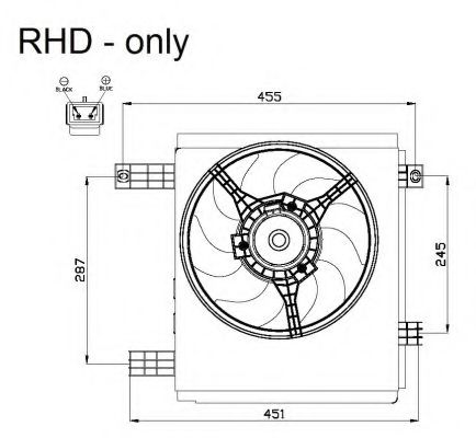 47447 NRF Cooling System Fan, radiator