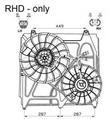 47549 NRF Cooling System Fan, radiator
