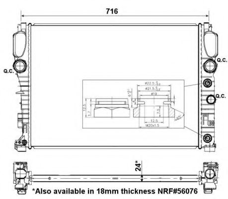 53423 NRF Radiator, engine cooling